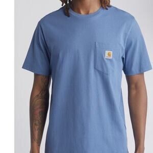 Carhartt Blue S Reg short sleeve Work Shirt Excellent